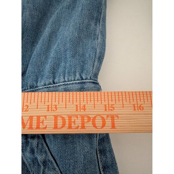 Everlane The Denim Coverall Womens Size Small Blue Long Sleeve Jean Jumpsuit - Picture 11 of 11